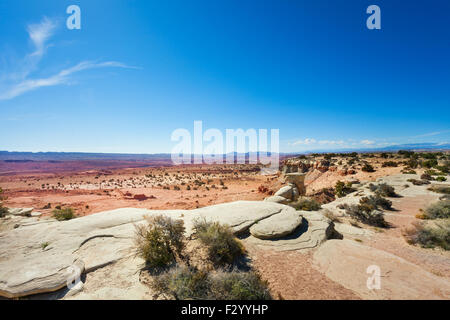 Lapidato deserti vista vicino al Parco Nazionale di Canyonlands Foto Stock