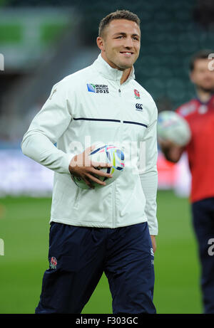 Londra, Regno Unito. Il 26 settembre, 2015. Sam Burgess Inghilterra Inghilterra e Galles, Coppa del Mondo di Rugby di Twickenham 2015, Londra, Inghilterra 26 settembre 2015 Inghilterra e Galles Rugby World Cup 2015 Twickenham Stadium di Londra, Inghilterra © Allstar Picture Library/Alamy Live News Credito: Allstar Picture Library/Alamy Live News Foto Stock