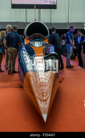 Bloodhound SSC sul display Canary Wharf London 25 Settembre 2015 Foto Stock