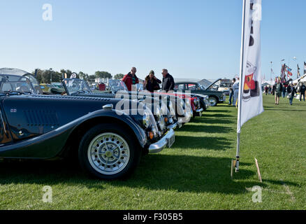 Il Fante di Giacomo, Sywell pistone Classic e puntelli,Vintage Morgans sul display. Foto Stock