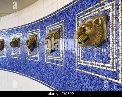 Il Brooklyn Museum Stazione della Metropolitana ingresso, NYC, STATI UNITI D'AMERICA Foto Stock