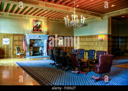 Il governatore di una sala conferenze all'interno dell'Arkansas State Capitol Building a Little Rock Foto Stock