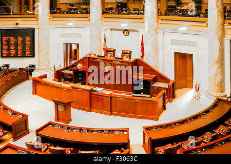 Casa della Camera dei Rappresentanti all'interno dell'Arkansas State Capitol Building a Little Rock Foto Stock