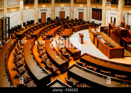 Casa della Camera dei Rappresentanti all'interno dell'Arkansas State Capitol Building a Little Rock Foto Stock