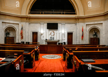 La Camera del Senato all'interno dell'Arkansas State Capitol Building a Little Rock Foto Stock