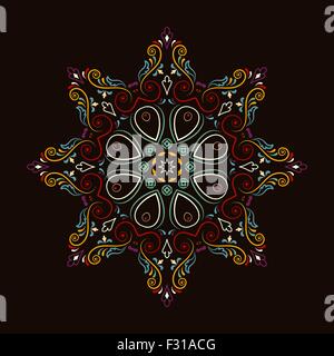 Vettore Abstract floral cornice ornamentale. Illustrazione Vettoriale