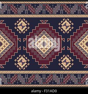 Geometrica astratta seamless pattern in stile etnico Illustrazione Vettoriale