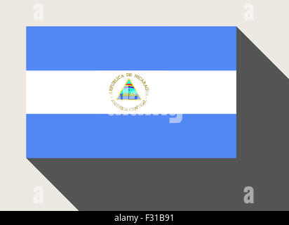 Nicaragua bandiera in flat web design di stile. Foto Stock