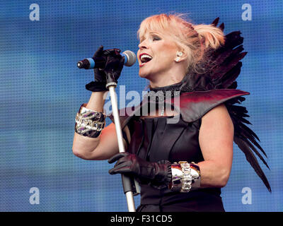 Riavvolgere il Festival - Il 80's festival presso Scone Palace offre: Toyah dove: Perth, Scotland, Regno Unito quando: 26 Lug 2015 Foto Stock