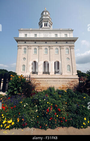 Ricostruita Mormone Tempio di Nauvoo, Illinois Foto Stock