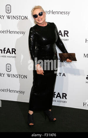 Debbie Harry (Blondie) bei der amfAR la Fashion Week di Milano Gala 2015 im La Permanente. Mailand, 26.09.2015/picture alliance Foto Stock