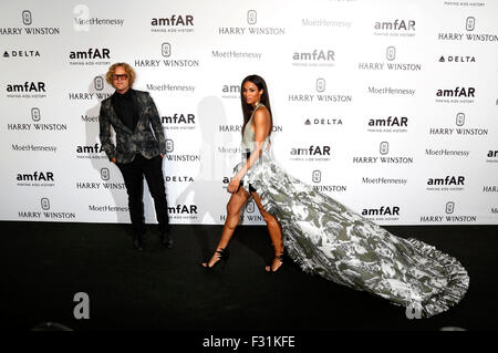 Peter Dundas und Ciara bei der amfAR la Fashion Week di Milano Gala 2015 im La Permanente. Mailand, 26.09.2015/picture alliance Foto Stock