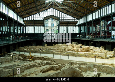 El Born Centro Culturale rovine archeologiche del xviii secolo Barcellona Foto Stock