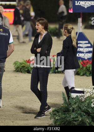 Barcellona, Spagna. Xxv Sep, 2015. Barcellona, Spagna - 25 settembre: Athina Onassis è visibile durante il CSIO Barcellona 2015, 104th International Show Jumping il 25 settembre 2015 a Barcellona, Spagna. Foto di Elkin Cabarcas/picture alliance © dpa/Alamy Live News Foto Stock