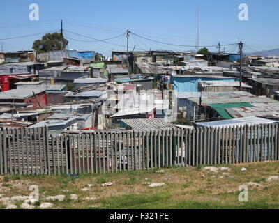 Cape town, Sud Africa - 14 Ottobre 2013 - Cappe in baraccopoli di Città del Capo in Sud Africa Foto Stock