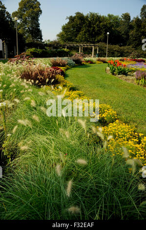 I giardini formali in Humboldt Park, Chicago, Illinois Foto Stock