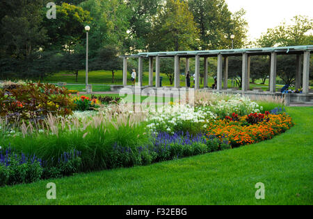 I giardini formali in Humboldt Park, Chicago, Illinois Foto Stock