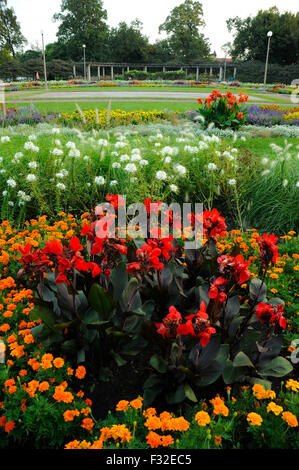 I giardini formali in Humboldt Park, Chicago, Illinois Foto Stock