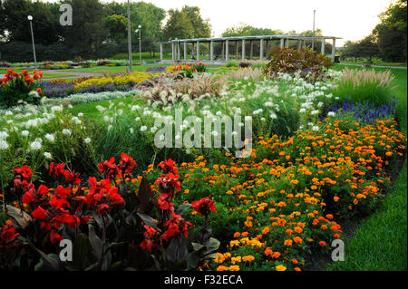 I giardini formali in Humboldt Park, Chicago, Illinois Foto Stock