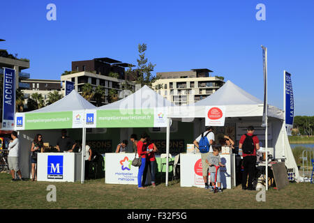 Montpellier, Francia, 26 settembre, 2015. 7° Giorno della biodiversità. Festival 'Facciamo clima". Bassin Jacques Coeur, Port Marianne. Credito: Digitalman/Alamy Live News Foto Stock