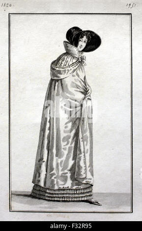 Journal des Dames et des Modalità Moda Donna 1797 - 1839 Pierre de La Mesangere ( 1761 - 1831 ) mano incisioni colorate Francese di Parigi Foto Stock