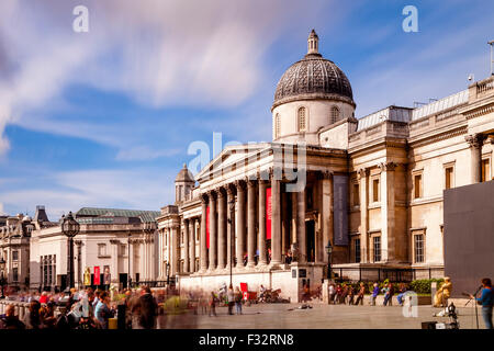 La National Gallery, Trafalgar Square, Londra, Inghilterra Foto Stock