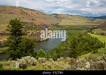 Heise, Idaho - Snake River in Idaho sud-orientale. Foto Stock