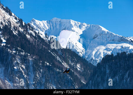 Alpi austriache, mountain range coperto di neve, in inverno Foto Stock