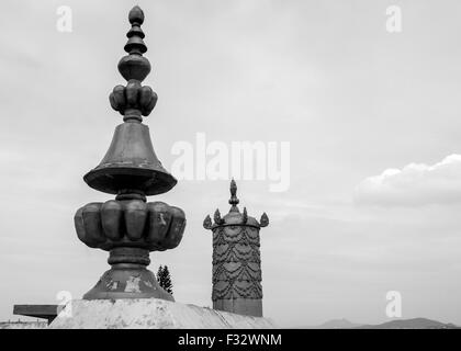 In cima al tempio principale. I sieri Jey università monastiche Foto Stock