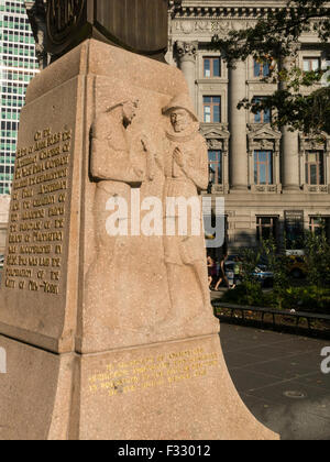 Paesi Bassi monumento pennone base, NYC Foto Stock