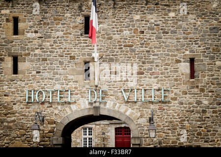 Il Municipio (Hotel de Ville), Saint Malo, Brittany, Francia. Foto Stock