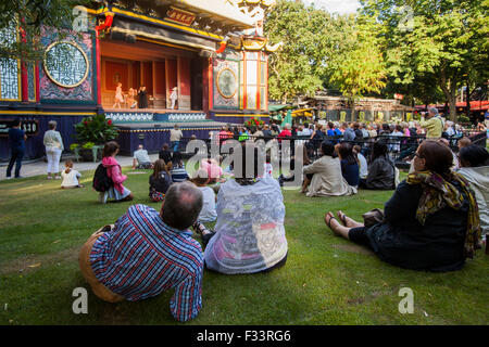 Copenaghen. Danimarca -17 Agosto 2015- Teatro Pantomime ai giardini di Tivoli. Foto Stock