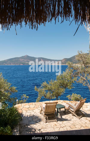 Vista attraverso il Mediterraneo in una giornata di sole Foto Stock