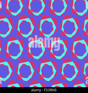 Seamless irregolare geometrico artistico moderno tracciato lo sfondo colorato tessile astratto Foto Stock