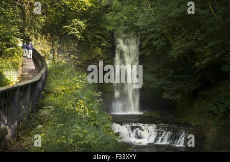 Cascata Glencar Lough Foto Stock