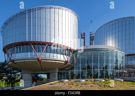 Edificio della Corte Europea dei Diritti dell'uomo / ECtHR a Strasburgo, Francia Foto Stock