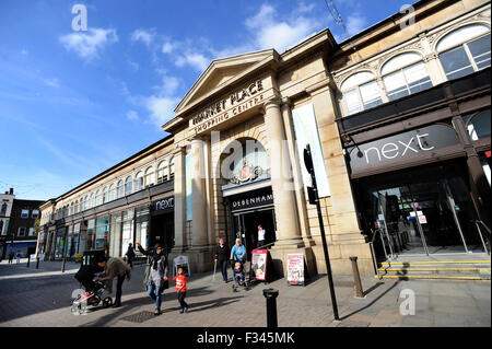 Il Market Place Shopping center, Corporation Street, Bolton. Foto di Paolo Heyes, Martedì 29 Settembre, 2015. Foto Stock