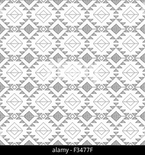 Disegno originale gioco da ragazzi tribali rombo . Sfondo con elementi geometrici . Bianco e nero pettern . Illustrazione Vettoriale