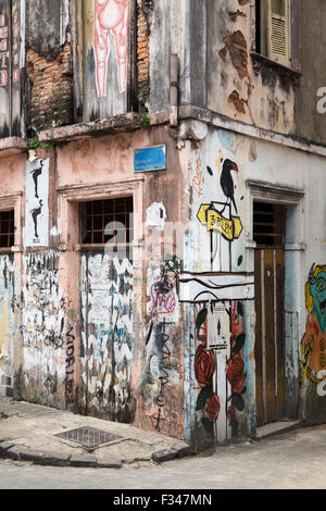 La vita di strada, il centro storico di Salvador de Bahia, Brasile Foto Stock