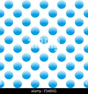 Seamless modello geometrico di cerchi in diverse tonalità di blu. Illustrazione Vettoriale