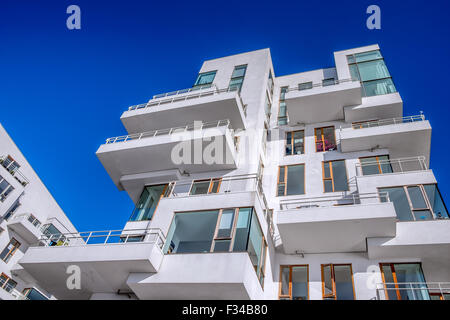 Havneholmen o porto Isola, moderno city apartments a Copenaghen waterfront, Kalvebod Brygge, Copenhagen, Danimarca Foto Stock