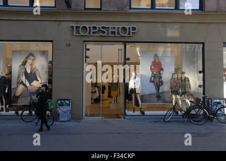 Copenaghen/Danimarca/ 29 Settembre 2015 Top shop on stroeget di Copenaghen (foto di Francesco Giuseppe decano/Deanpictures) Foto Stock