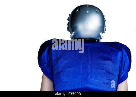 Vista posteriore del giocatore di football americano Foto Stock