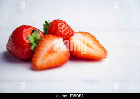 Fragole fresche in stretta fino Foto Stock