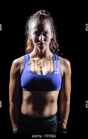 Ritratto di donna gravi Foto Stock