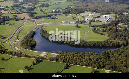 Vista aerea di Oulton Park motor racing circuito nel Cheshire, Regno Unito Foto Stock