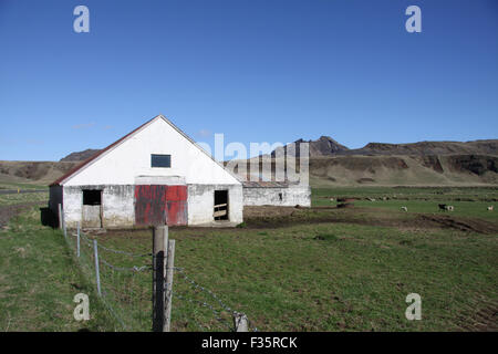 Piccolo agriturismo in Islanda della campagna. Foto Stock