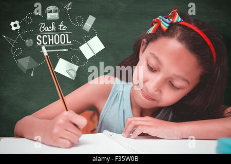 Immagine composita della scrittura della pupilla Foto Stock