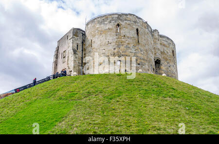 Cliffords Tower in York Foto Stock