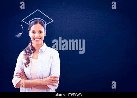 Immagine composita della donna sorridente Foto Stock